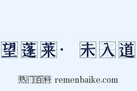 望蓬莱·未入道是什么意思的图片